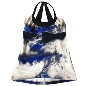 LULULEMON Multi-color Milky Way Patterned Scoop Me Up Tank Top Size 8